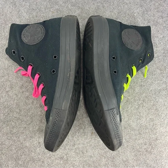 Converse Black Monochrome High Tops Women’s Size 8 - Picture 3 of 6
